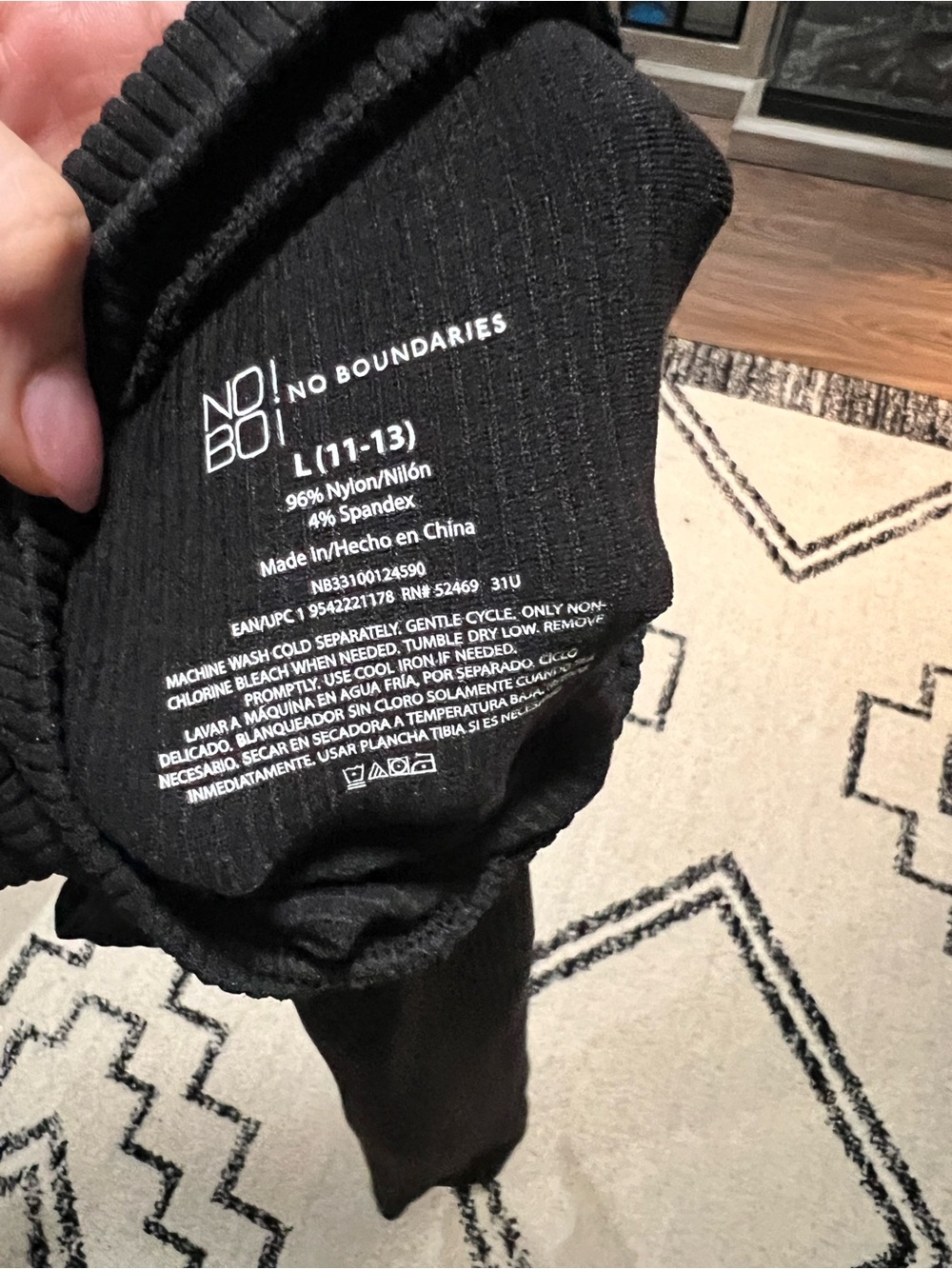 No Boundaries Black Ribbed Leggings